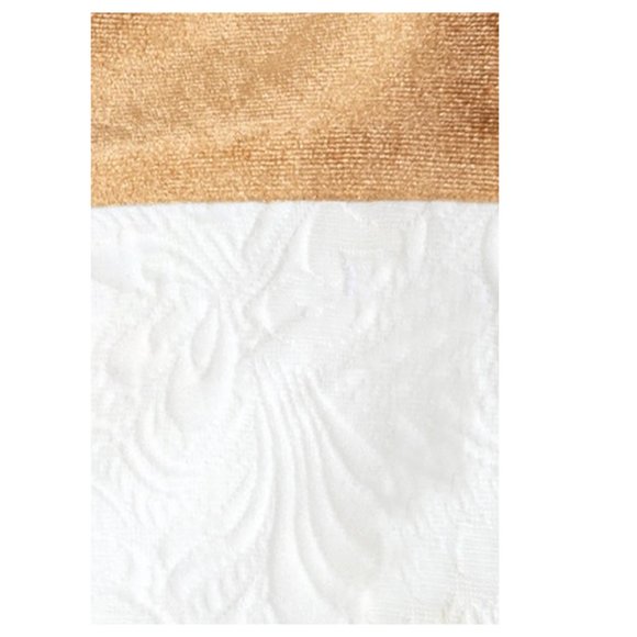 Derman Gold Luxury Floral Textured Velvet Collar 3 Piece Tuxedo - Picture 2 of 6